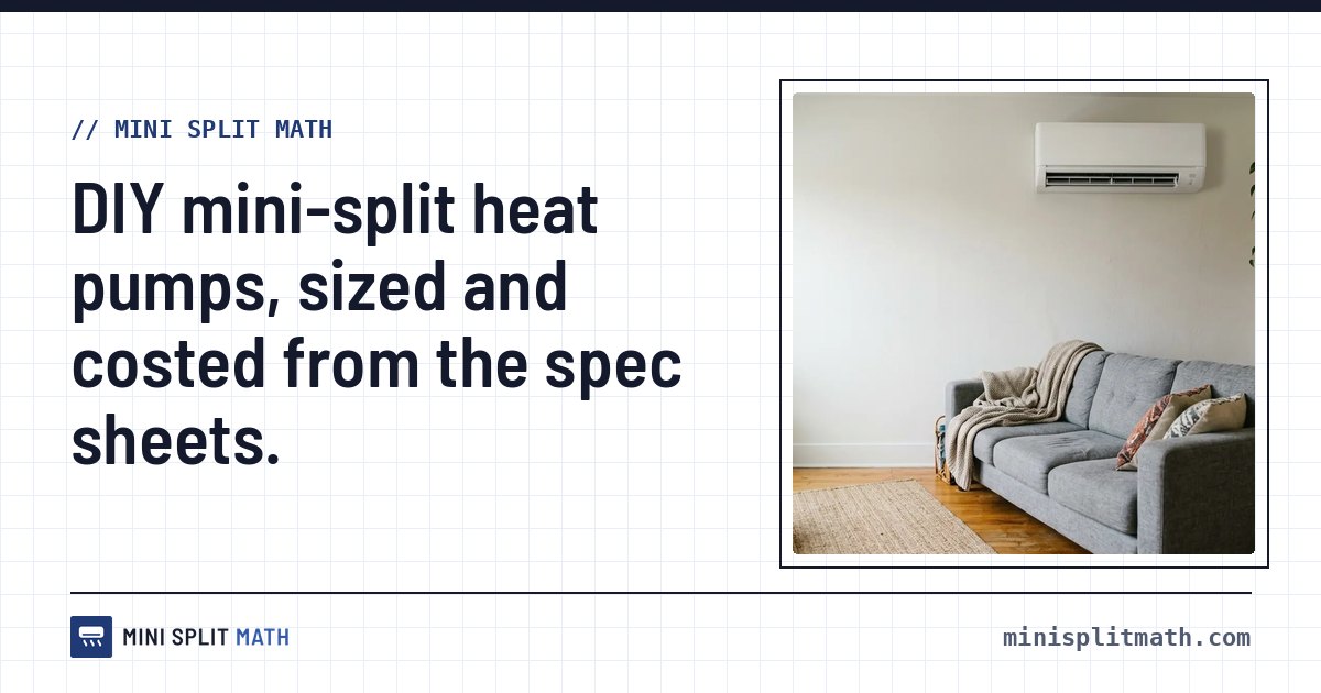 Mini Split Math: DIY Mini-Split Sizing, Ratings and Cost Guides