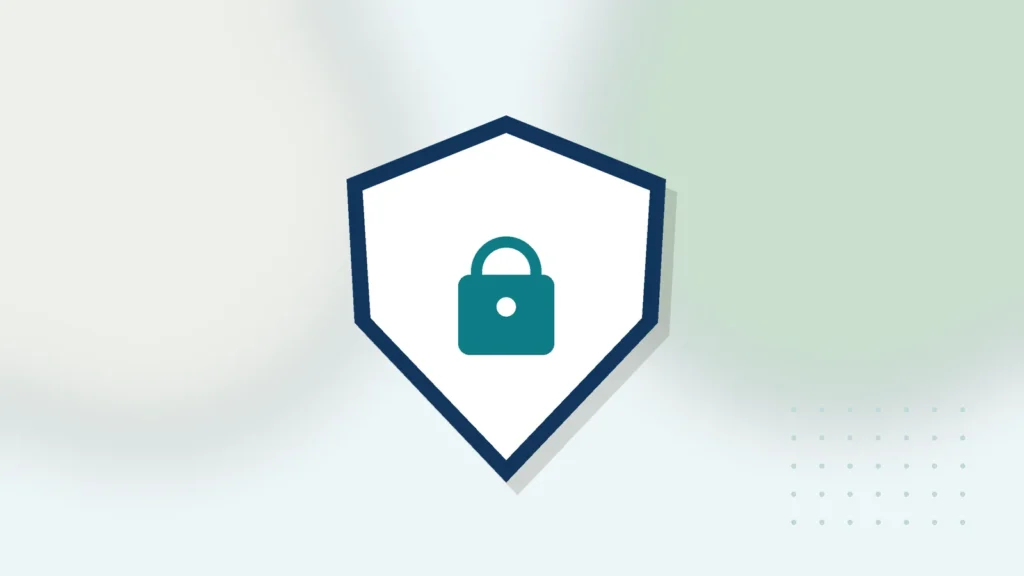 Illustration: a shield with a padlock